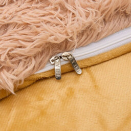 Darphe Camel 3Pcs King Side Faux Mink Fleece Bedding Duvet Cover With 2 Pillowcases - thumbnail 7
