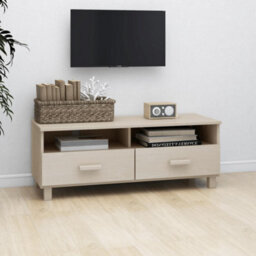 Berkfield Tv Cabinet Honey Brown 106X40X40 Cm Solid Wood Pine - thumbnail 7
