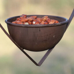 Dibor Antique Brown Hanging Heart Outdoor Garden Decor Bird Feeder - thumbnail 4