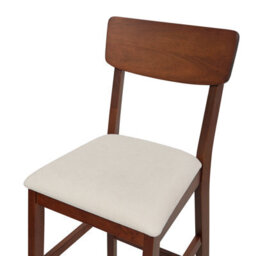 Beliani Set Of 2 Bar Chairs Ambler Dark Brown/ Beige - thumbnail 5