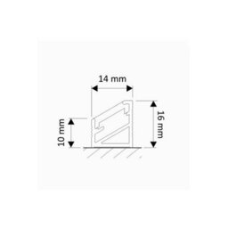 MKGT 2M Aluminium Profile Corner For Led Lights Strip 5050 3528 Transparent Cover - White Finish - Pack Of 5 - thumbnail 2