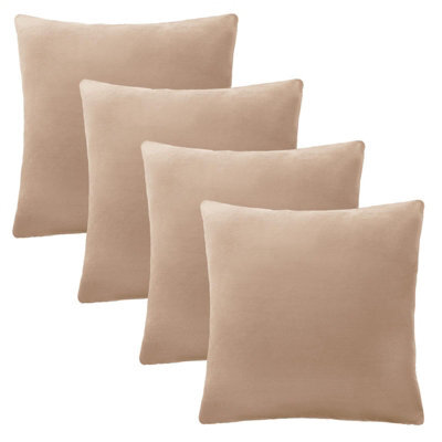 OHS 4 Pack Matte Velvet Cushion Covers, Natural - 45 X 45Cm - image 1