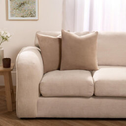 OHS 4 Pack Matte Velvet Cushion Covers, Natural - 45 X 45Cm - thumbnail 2