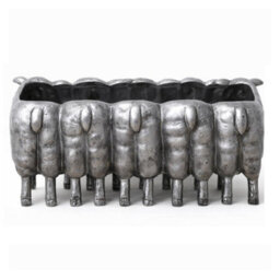 Gifts Direct 2 U Sheep Herd Planter Trough Metallic Finish - thumbnail 4