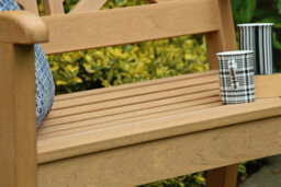 Winawood Speyside 2 Seater Wood Effect Bench - New Teak - thumbnail 3
