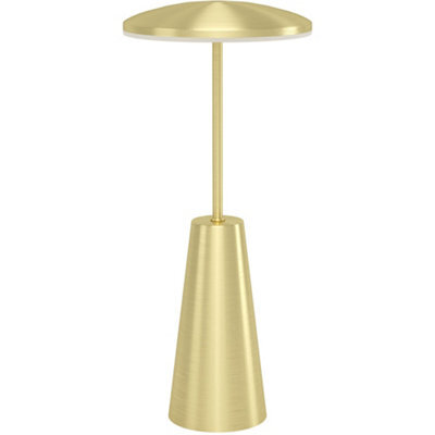 Loops Stylish Led Table Lamp With Brushed Brass Finish For Modern Indoor Decor - image 1