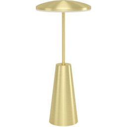 Loops Stylish Led Table Lamp With Brushed Brass Finish For Modern Indoor Decor