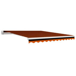 Berkfield Awning Top Sunshade Canvas Orange And Brown 300X250 Cm