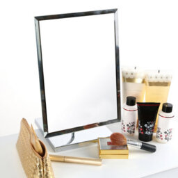 Orsina Free Standing Rectangular Table Mirror, Stable Dressing Mirror, Light Weight Dressing Table With Base - thumbnail 3