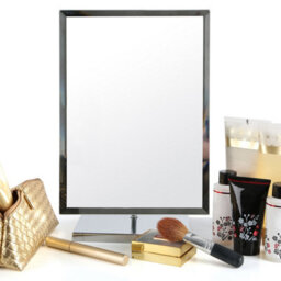 Orsina Free Standing Rectangular Table Mirror, Stable Dressing Mirror, Light Weight Dressing Table With Base - thumbnail 2