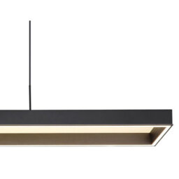 Luminosa Lighting Luminosa Sola Bar Pendant Ceiling Light Matt Black Led Dimmable 2700-6500K Remote Control Timer - thumbnail 4