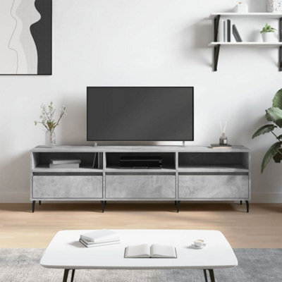 Berkfield Tv Cabinet Concrete Grey 150X30X44.5 Cm Engineered Wood - image 1