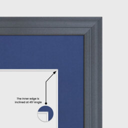 AK Frames 80X70Cm Dark Grey Classic Multi Photo Frame With Blue Mount - Holds 20 Apertures (18X) 6X4, (2X) 4X4 Photos - thumbnail 7