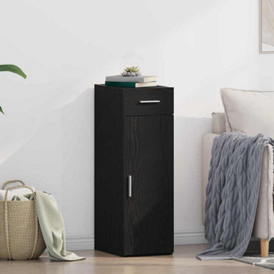 Berkfield Sideboard Black Oak 30X42,5X93 Cm Engineered Wood - image 1
