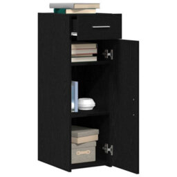 Berkfield Sideboard Black Oak 30X42,5X93 Cm Engineered Wood - thumbnail 3