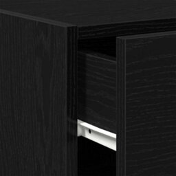 Berkfield Sideboard Black Oak 30X42,5X93 Cm Engineered Wood - thumbnail 9