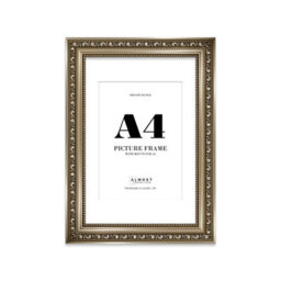 A4 Gunmetal  Ornate Picture Frame (29.7 X 21Cm) With Mount For A5 Poster, Photo, Artwork, Gallery Wall Or Print - thumbnail 1