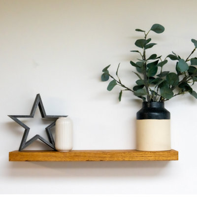 Off The Grain Floating Shelf - Walnut Wall Shelf 60Cm - image 1
