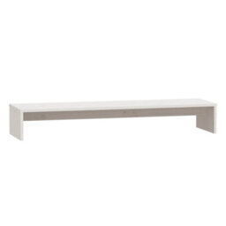 Berkfield Monitor Stand White 100X27X15 Cm Solid Wood Pine - thumbnail 2