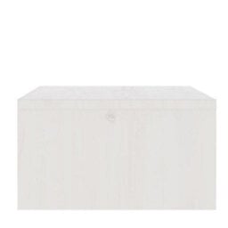 Berkfield Monitor Stand White 100X27X15 Cm Solid Wood Pine - thumbnail 6