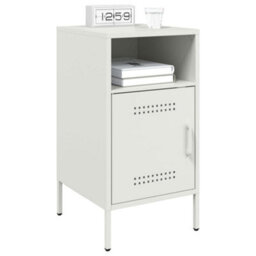 Berkfield Bedside Cabinets 2 Pcs White 36X39X68 Cm Steel - thumbnail 2