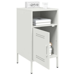Berkfield Bedside Cabinets 2 Pcs White 36X39X68 Cm Steel - thumbnail 3