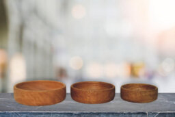Artisan Furniture Solid Wood Solid Wood Fruit Bowl Set Of 3 - thumbnail 2