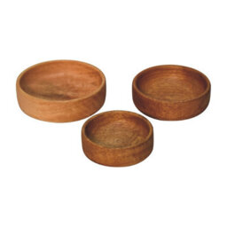 Artisan Furniture Solid Wood Solid Wood Fruit Bowl Set Of 3 - thumbnail 5