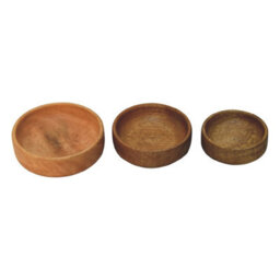Artisan Furniture Solid Wood Solid Wood Fruit Bowl Set Of 3 - thumbnail 8