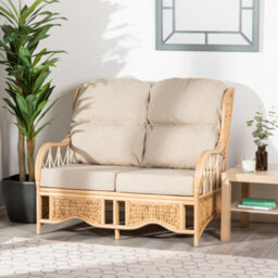 Alfresia Conservatory Furniture Cushion In Cotton With Luxury Foam Filling, Low Back, Arran Natural, 65(H)Cm  X 54(W)Cm  X 63(D)Cm - thumbnail 3
