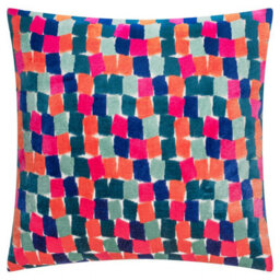 furn. Furn Metro Blocks Velvet Jacquard Cushion Cover - thumbnail 1