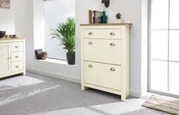 Gfw Lancaster 2 Door 1 Drawer Shoe Cabinet Cream