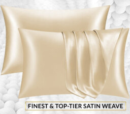 Lazzaro 4 Pack Satin Silk Pillowcases For Hair & Skin Soft Smooth With Envelope Closure - thumbnail 2