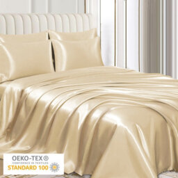 Lazzaro 4 Pack Satin Silk Pillowcases For Hair & Skin Soft Smooth With Envelope Closure - thumbnail 3