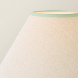 Valuelights Bobbin Green Trim Linen Shade Cream Bobble Floor Lamp With Bulb - thumbnail 4