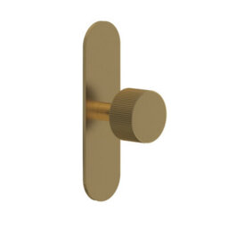 Royal Bathrooms Henley 600mm Gloss White Floor Standing Vanity Unit 2 Door With Undrilled Black Star Top & Brushed Brass Knob - thumbnail 7