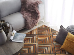 Beliani Rug Tekir Brown 160 X 230 Cm Leather - thumbnail 2