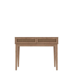 LPD Bordeaux Rattan Dressing Table - Boho Chic With Luxe Gold Detailing - thumbnail 2