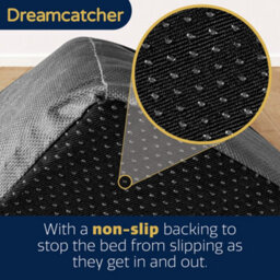 Dreamcatcher Grey Large Dog Bed Orthopaedic Shredded Memory Foam, Fleece Sleeping Area, Non Slip Base, Removable Washable Cover - thumbnail 5