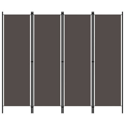 Vidaxl 4-Panel Room Divider Anthracite 200X180 Cm Room Dividers - image 1