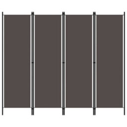 Vidaxl 4-Panel Room Divider Anthracite 200X180 Cm Room Dividers - thumbnail 1