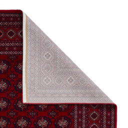Red Traditional Bordered Stain-Resistant Rug For Bedroom, & Dining Room, Easy To Clean Bordered Area Rug-120Cm X 170Cm - thumbnail 7