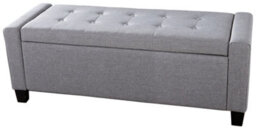 Gfw Verona Fabric Storage Ottoman Bench Grey - thumbnail 5