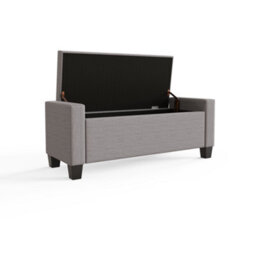 Gfw Verona Fabric Storage Ottoman Bench Grey - thumbnail 6