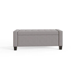 Gfw Verona Fabric Storage Ottoman Bench Grey - thumbnail 7