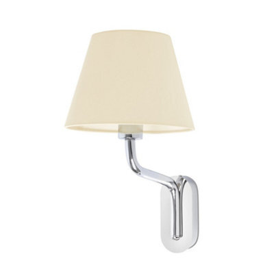 Luminosa Lighting Luminosa Eterna Wall Light With Shade Chrome, E27