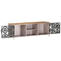 Berkfield Tv Cabinet 120X30X40 Cm Rough Mango Wood - thumbnail 3