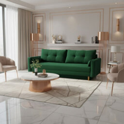 Bongo Modern Sofa Bed With Storage Universal Green Fabric - thumbnail 2