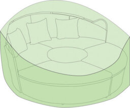 Netagon Garden Outdoor Water Resistant Day Bed Lounger Sofa Chair Cover Protector - thumbnail 4
