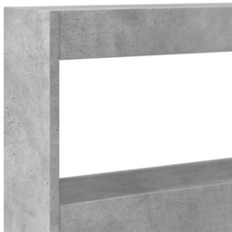 Berkfield Headboard Cabinet With Led Concrete Grey 160X17X102 Cm - thumbnail 9